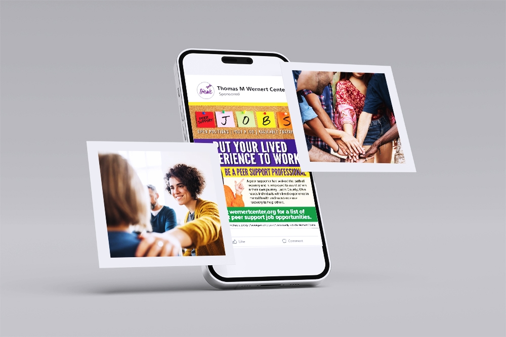 Newly designed peer support job board website