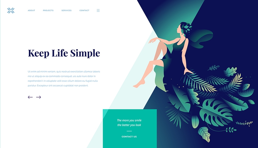 A Website design mockup