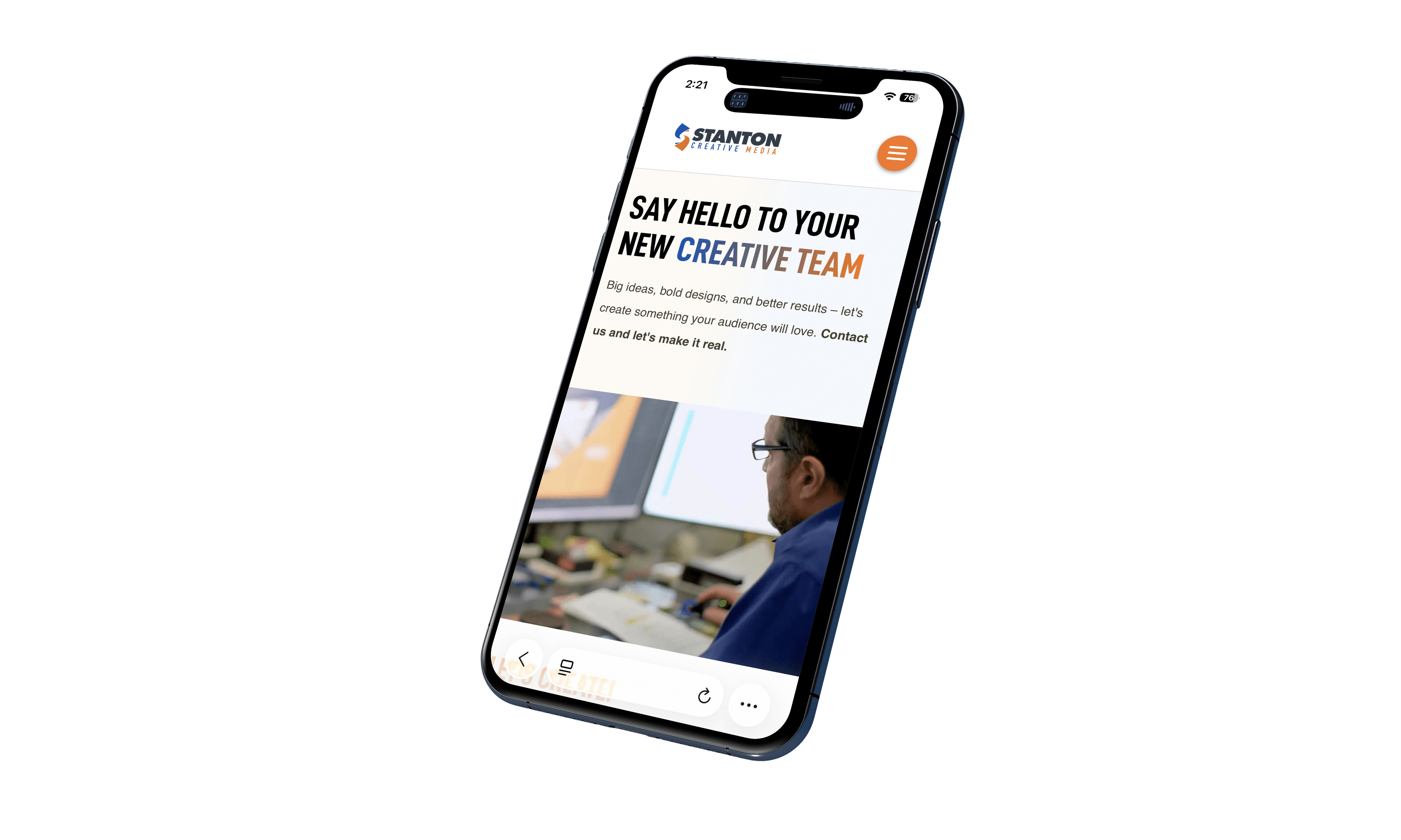 iPhone on a transparent background